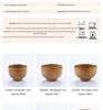 Handmade Japanese-Style Solid Wood Bowl Set for Family and Children - Large, Lacquered, Retro Design, Thickened for Rice and More