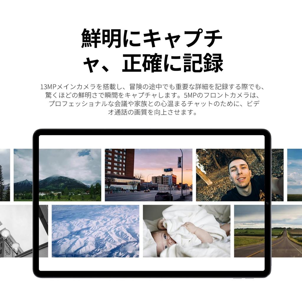 Android 14 Widevine L1 Core Resolution FHD GMS Face Wireless Split Android Japanese Instruction Manual Included 11-inch Tablet, Support, 8GB+128GB