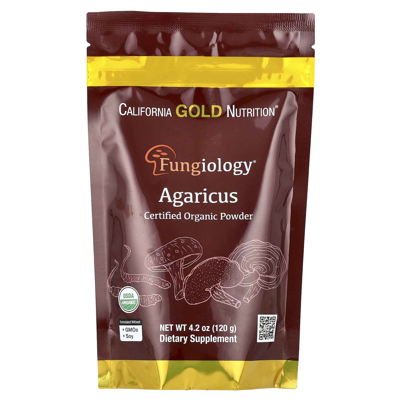 

Fungiology®, Certified Organic Agaricus Powder, 120G (4.2Oz)