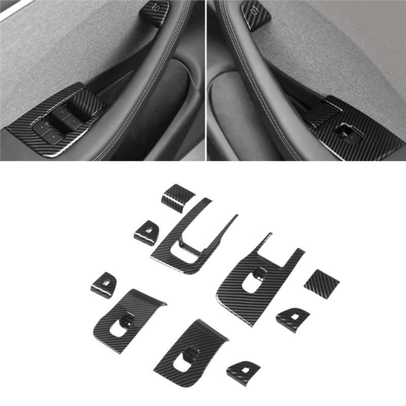 Car Window Control Switch Car Door Armrest Trim Panel Trim Sticker For Tesla Model 3 Highland 2024+