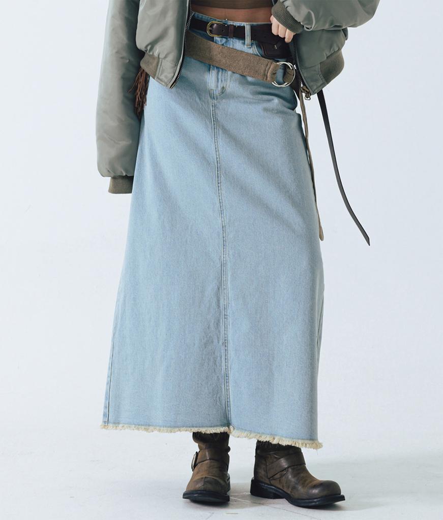 ESEELMI Long Denim Skirt