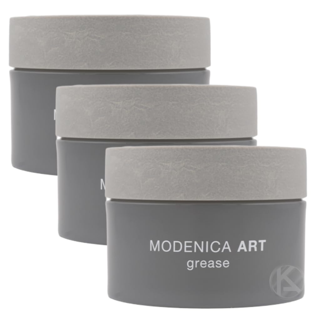 NAKANO Modenica Art Grease 90g [3 pieces] Styling Wax for Men - Wet Look, Humidity Resistant, Moisturizing, UV Protection, Creates Hair Texture, Easy