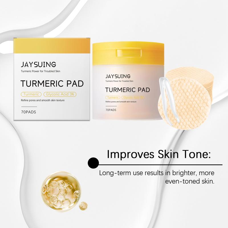 Turmeric Pore Cleaning Cotton Pad Soothe Skin Improve Skin Tone Clean Pores Prevent Pore Blockage Facel Exfoliating Cotton Pads