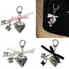 Chic Heart Keyring Unique Decoration Bowknot Keychain Ornament Phone Accessory