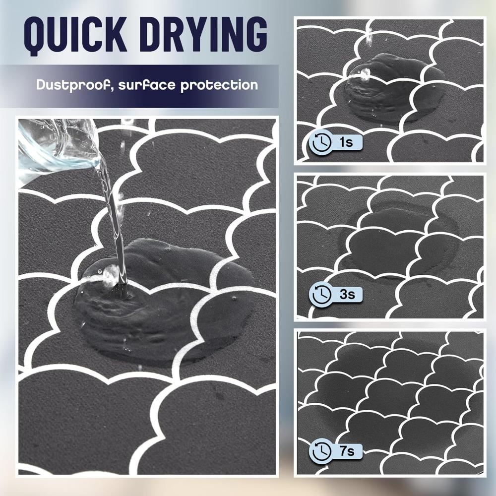 2pcs Dryer Top Protector Mat Washer and Dryer Topper Non Slip Waterproof Machine Cover Dust Proof Quick Drying Topper Pad for Laundry and Kitchen