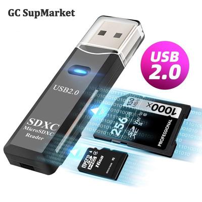 USB2.0 Mini Card Reader 2 IN 1 for PC Micro SD TF Card Memory Reader Multi-card Writer Adapter Flash Drive Laptop Accessories