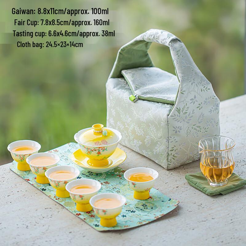Portable Outdoor Ceramic Tea Set
