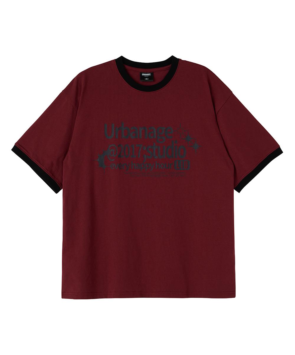 Urban Age Studio Рингер Короткий рукав Бордовый Reference/L