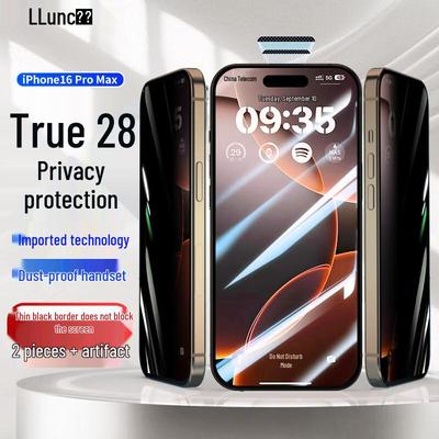 Langke iPhone 16 Pro Max Privacy Tempered Glass Screen Protector (2-Pack)