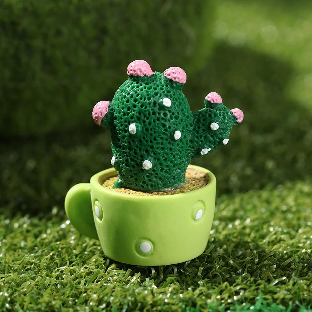 Garden Decoration Crafts Dollhouse Supplies Micro Landscape Figurine Micro Ornaments Cactus Miniatures Cactus Flower Figurines