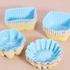 5Pcs Cake Mold Silicone Non-Stick Baking Cups Reusable Food Grade Muffin Liners Dishwasher Safe Oven Air Fryer Safe Mold for Muffins Egg Tarts
