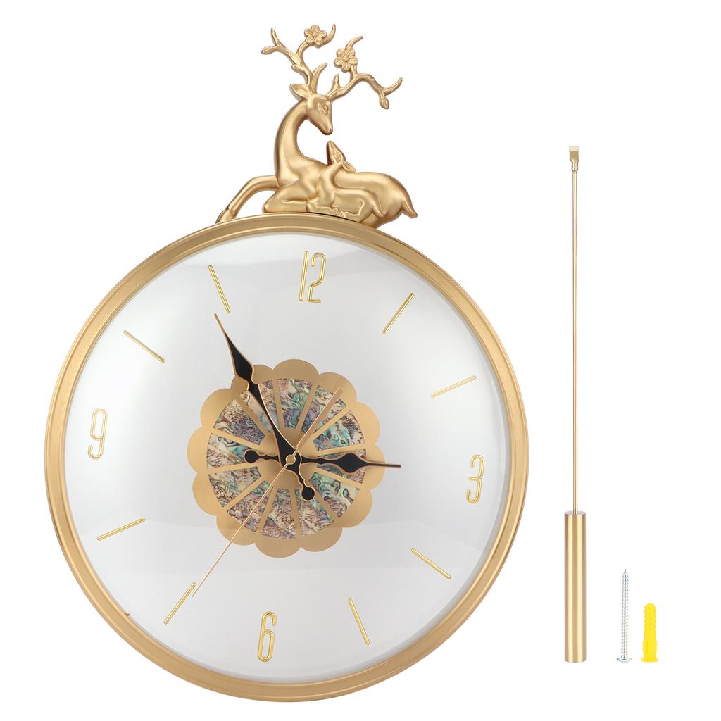 Simple Wall Pendulum Clock Silent Wall Clock for Living Room Bedroom Home Decoration
