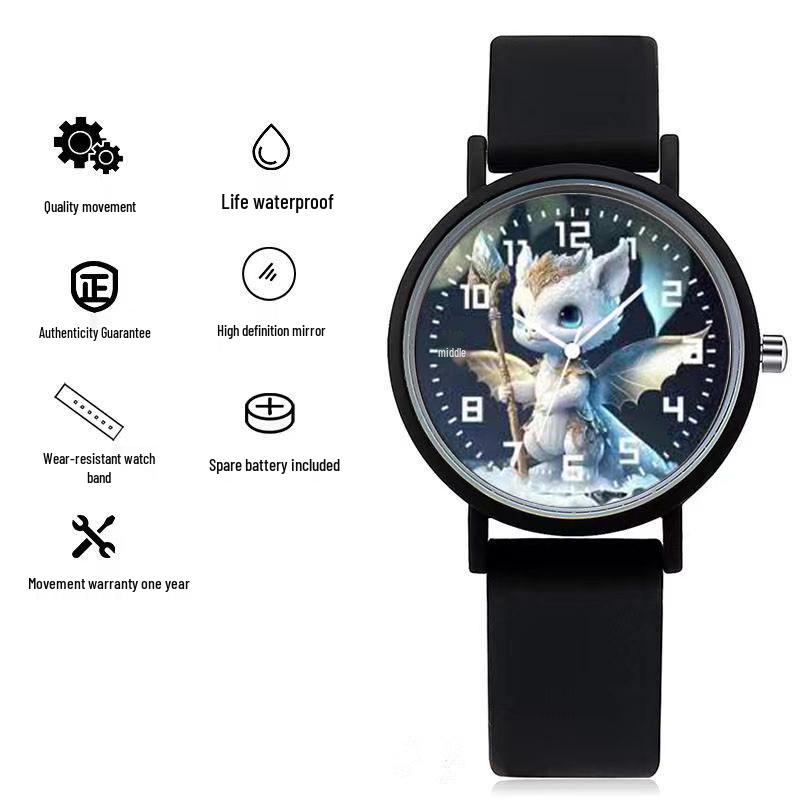 Twelve Zodiac Quartz Watch: Trendy and Minimalist Design for Women, Children, and Students