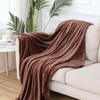 1pc Coral Fleece Blanket Simple Grey Blanket Soft Warm Throw Nap Blanket for Sofa Bed Camping Trip Office Pet Dog