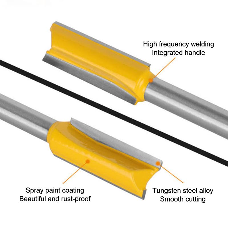 1/4 Shank Straight Bit Tungsten Carbide Single Double Flute Router Bit Wood Milling Cutter For Woodwork