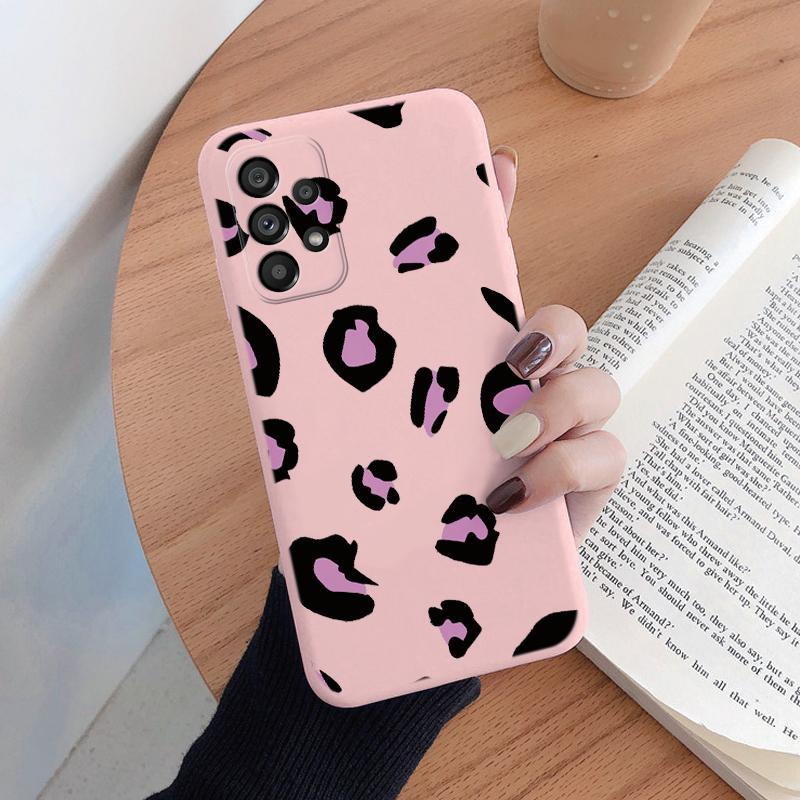 Leopard Print Phone Case For Samsung Galaxy A53 5G Protection Back Cover Soft Silicone Fundas For Samsung A56 A36 A54 A16 Cute