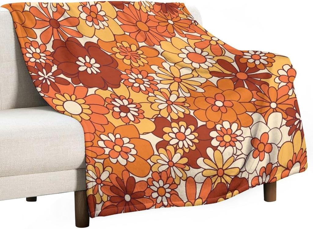 Rustic Watercolor Botanical Rose Peony Vintage Leaves Plant Boho Gothic Print Throw Blankets for Bed Living Room Bedding Couch