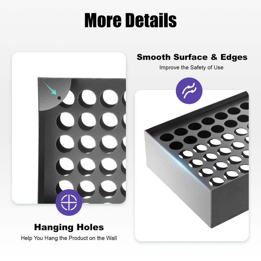 78 Holes Pigment Rack Wall Mounted Paint Organizer Iron Pigment Shelf Pen Shelf Nail Polish Organizer Lipstick Rack