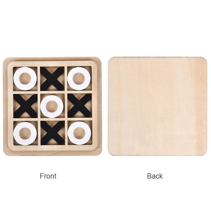 Montessori Wooden Toy Mini Chess Game Interaction Puzzle Brain Logical Training Learing Early Educational Toys For Children Kids