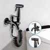 Toilet Bidet Sprayer Shattaf Set with Faucet, High Pressure Boosting Spray Gun for Personal Hygiene & Toilet Cleaning