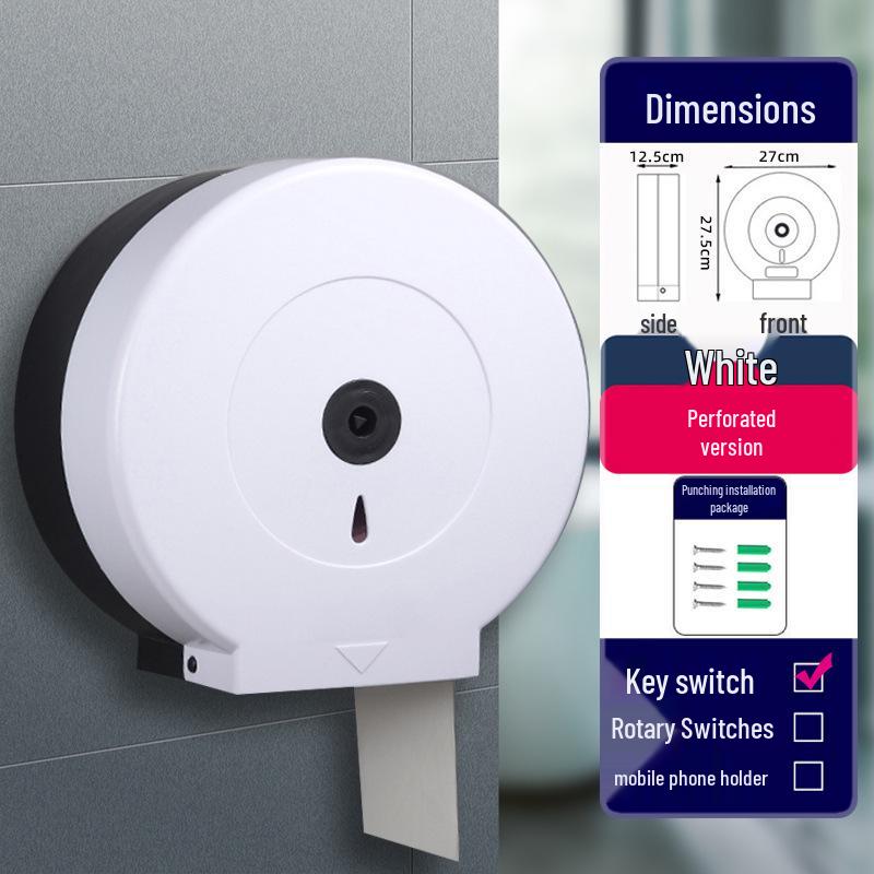 Wall-Mounted Waterproof Jumbo Toilet Paper Holder for Hotel Bathrooms