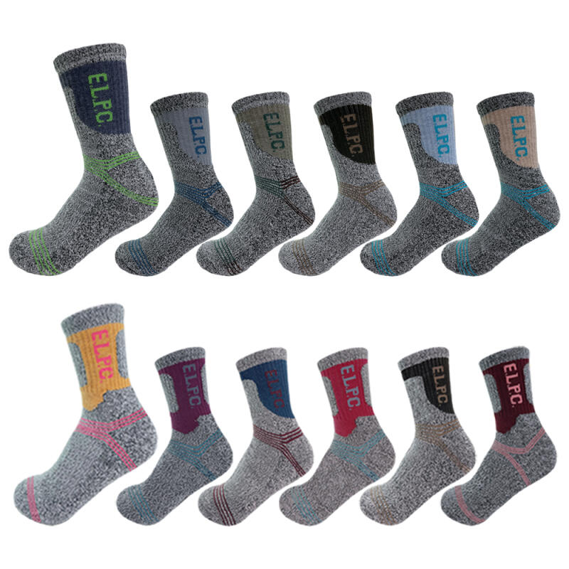 

[10 Pairs] Men s and Women s Self-Heating ELPC Double-Pile Hiking Socks male