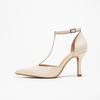 On Feet & In Love: Stylish T-Strap Pointed Toe Stilettos with Comfortable Buckle Closure