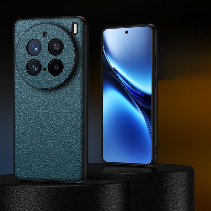 Applicable To Vivox200pro Mobile Phone Case Business Lychee Pattern X200 Anti-fall 100 Full-inclusive Men and Women Leather Case