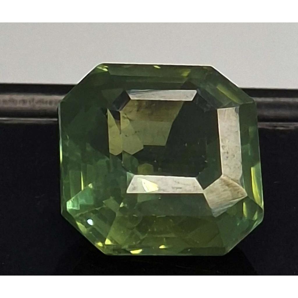 Natural Green Sapphire 14-16 Ct Asscher Cut Certified Beautiful Loose Gemstone