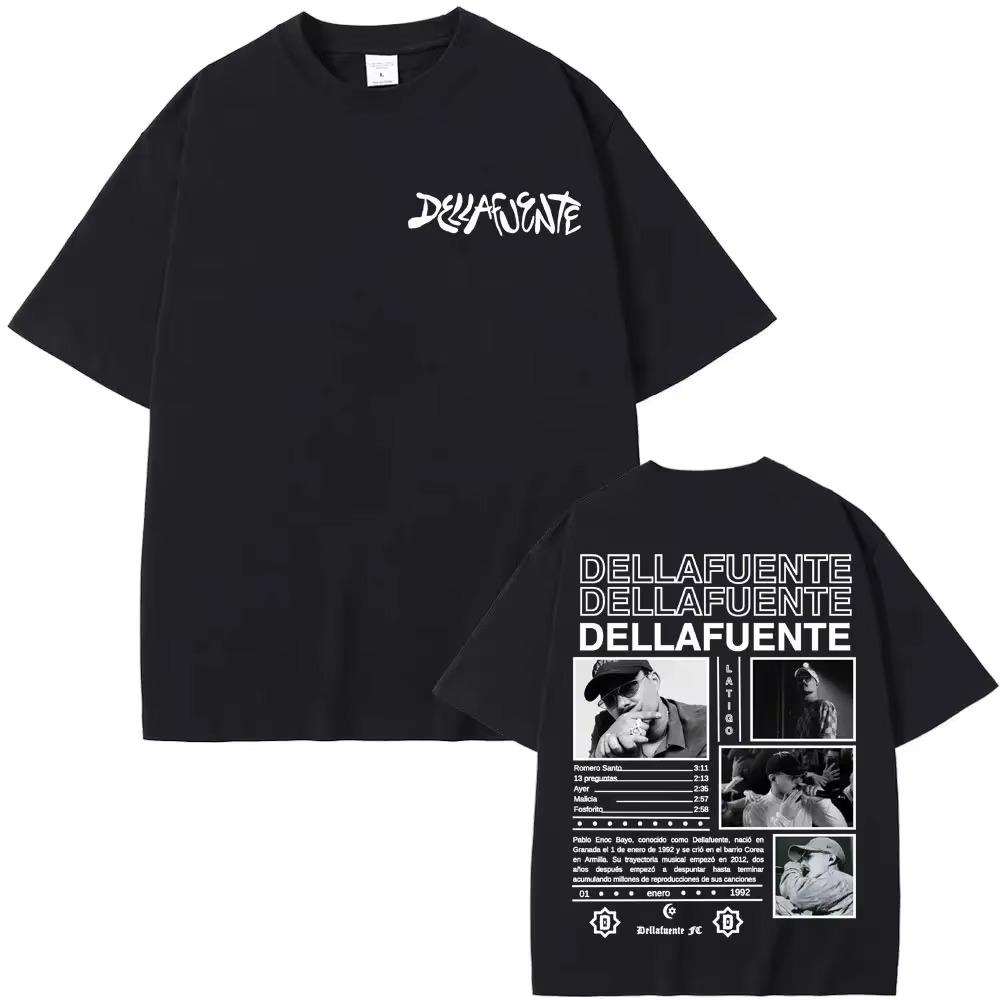 2025 Tour T-shirts Men Women Rapper Dellafuente New Album Harajuku Gothic Hip Hop Punk T Shirt Fashion Casual Oversized T-shirt