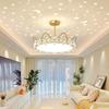 Modern Crystal Crown LED Ceiling Chandelier Lights Children Girls Bedroom Study Living Kid's Room Pendent Lamp Home Decoration
