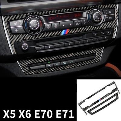 Pre BMW E70 X5 E71 X6 2008-2013 Príslušenstvo LHD Interiér auta Carbon Fiber Panel Panel Obloženie Nálepka Dekorácia