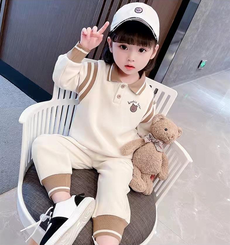 "2023 Stylish Girls' Spring & Autumn Sports Two-Piece Suit"