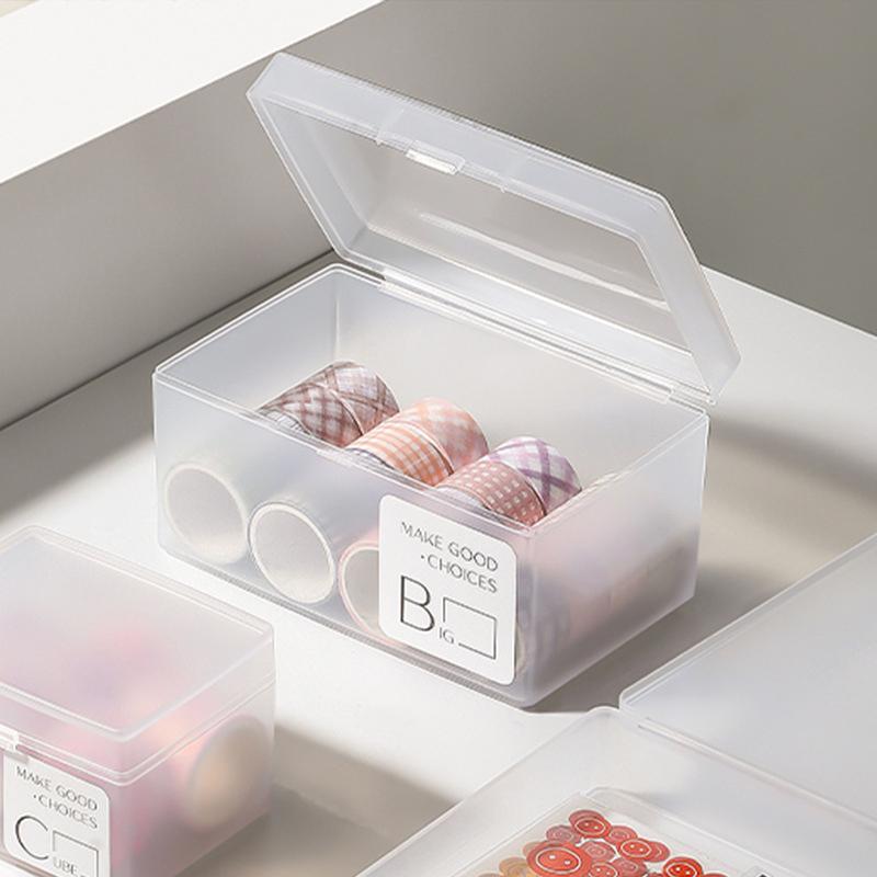 Mini plastová krabička Obdélníková krabička Průsvitná krabička Balící krabička Úložná krabička Prachotěsná Odolná úložná schránka na šperky