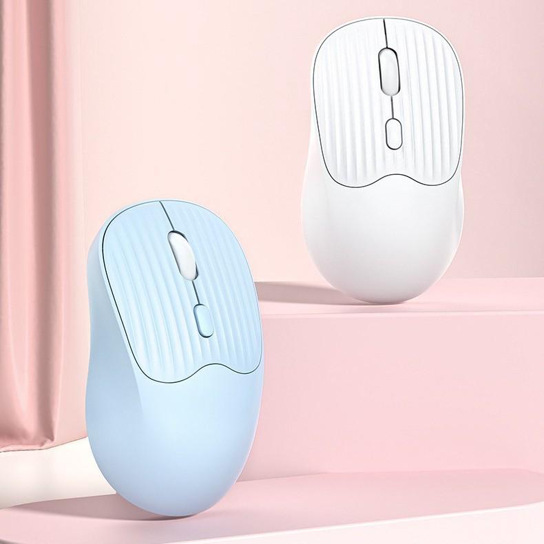 Ergonomic Dual-Mode Wireless Mouse: 2.4G Bluetooth, Rechargeable, Silent for Office & Laptop Use