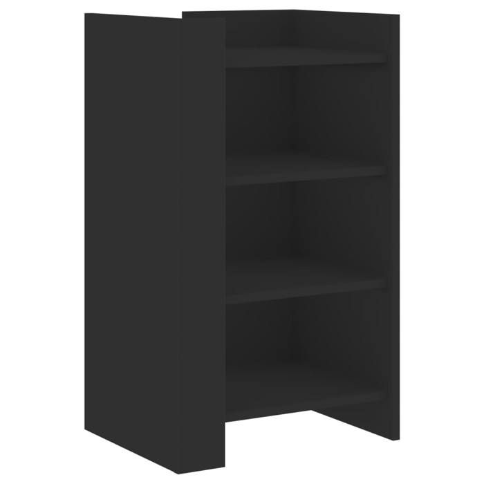 VidaXL Buffet noir 45x35x75 cm bois d’ingénierie, armoire, armoire latérale, armoire de rangement, armoire, placard, buffet 848382