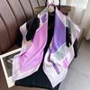 Summer new fashion trend scarf female navy style professional square scarf simulation silk 91 shawl European and American sunscreen silk scarf