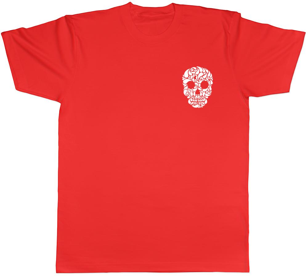 Skull Head Pocket Design Gothic Unisex Unisexs Unisexs Ladies TShirt Tee S