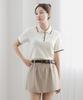 Keulleiseu Upf30 Certified Pk Short Sleeve T-Shirt With Collar Line Point_Black Line Collar
