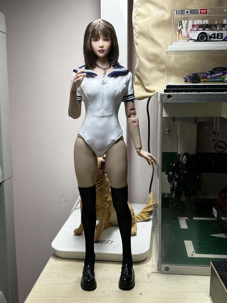Scale Action Figure Body for Special Sexy High School Girl Sailor Uniform and Gym Swimsuit and Head Not Short Sleeve [TOYBARJAPAN] 1/6 TBLeague,