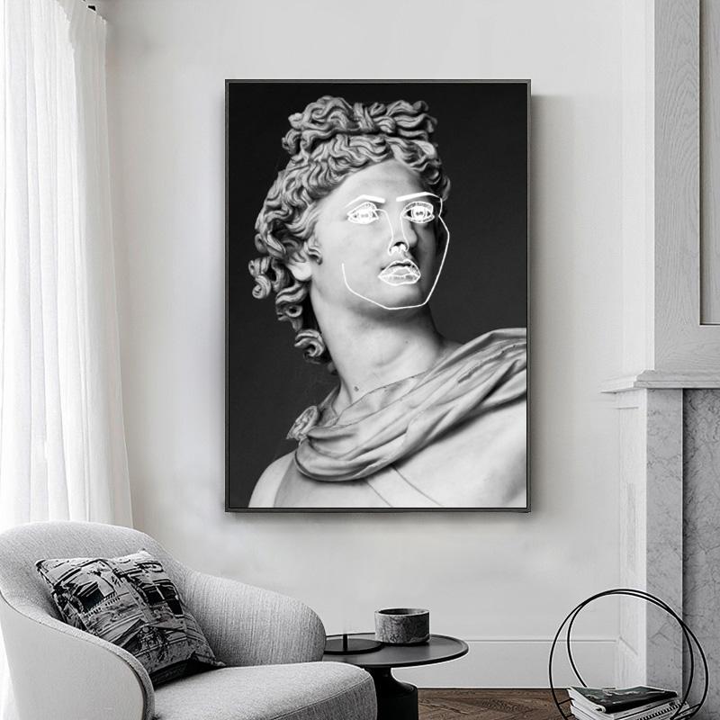 Moderne Abstrakte David Skulptur Leinwand Malerei Poster und Drucke Wand Kunst Bilder für Wohnzimmer Dekoration Drop Shipping