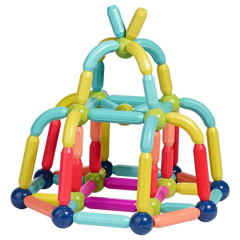 Magnetic Sticks Educational Toys: Large Particle Blocks for Early Childhood Learning and Assembly