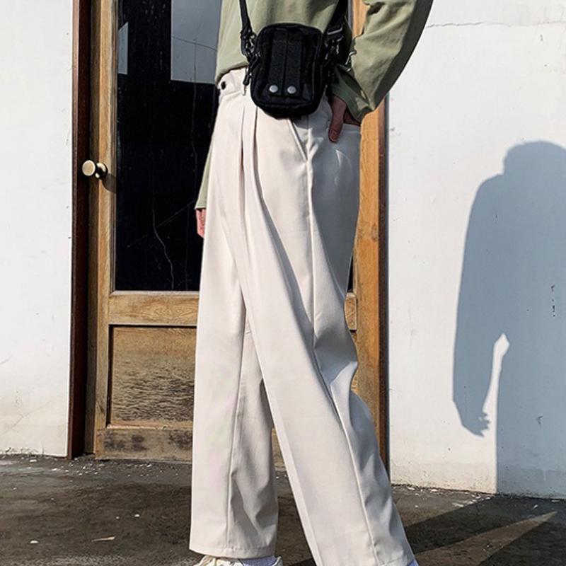 Street Style Mens Cropped Trousers Outfit Buy 4Colors Cropped