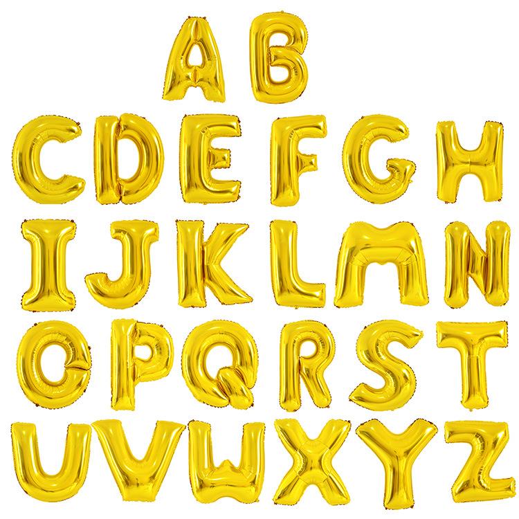 Aluminum Foil Balloon, English Letters, Birthday Party Wedding Decoration, 16" 32" 40"