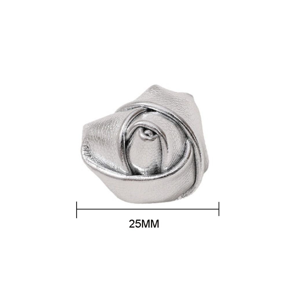 10PCS 3D Leather Rose Flower Patches DIY Crafts Jewelry Making Material Cloth Applique  Sewing