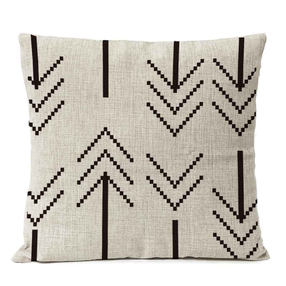 Black Geometric Boho Pillow Cover Bohemia Arrow Cushion Home Decorative Sofa Pillowcase