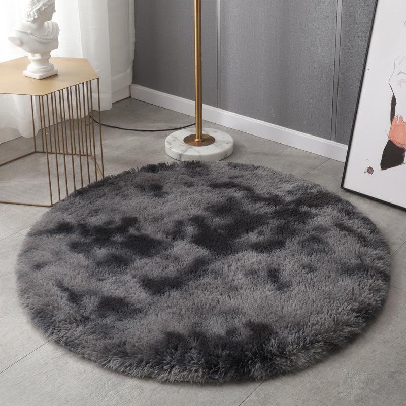 1Pcs Soft Plush Round Rug for Bedroom Home Decor Fluffy Shag Circle Area Rugs Kids Room Classroom Nursery Living Room Decor