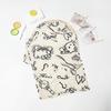 Women's Summer Cotton Silk Nine-Point Wide-Leg Pajama Pants - Plus Size, Loose, Breathable, Cooling, Ideal for Beach and Air Conditioning Comfort