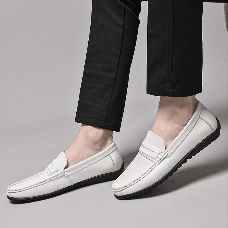 Plus Size Split Leather Shoes Men Loafers Comfortable Casual Shoes Men Flats Moccasins Men Driving Shoes