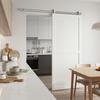 Sliding Door Hardware Kit Smooth Quiet 304 Stainless Steel for 180cm Track Sliver Tone